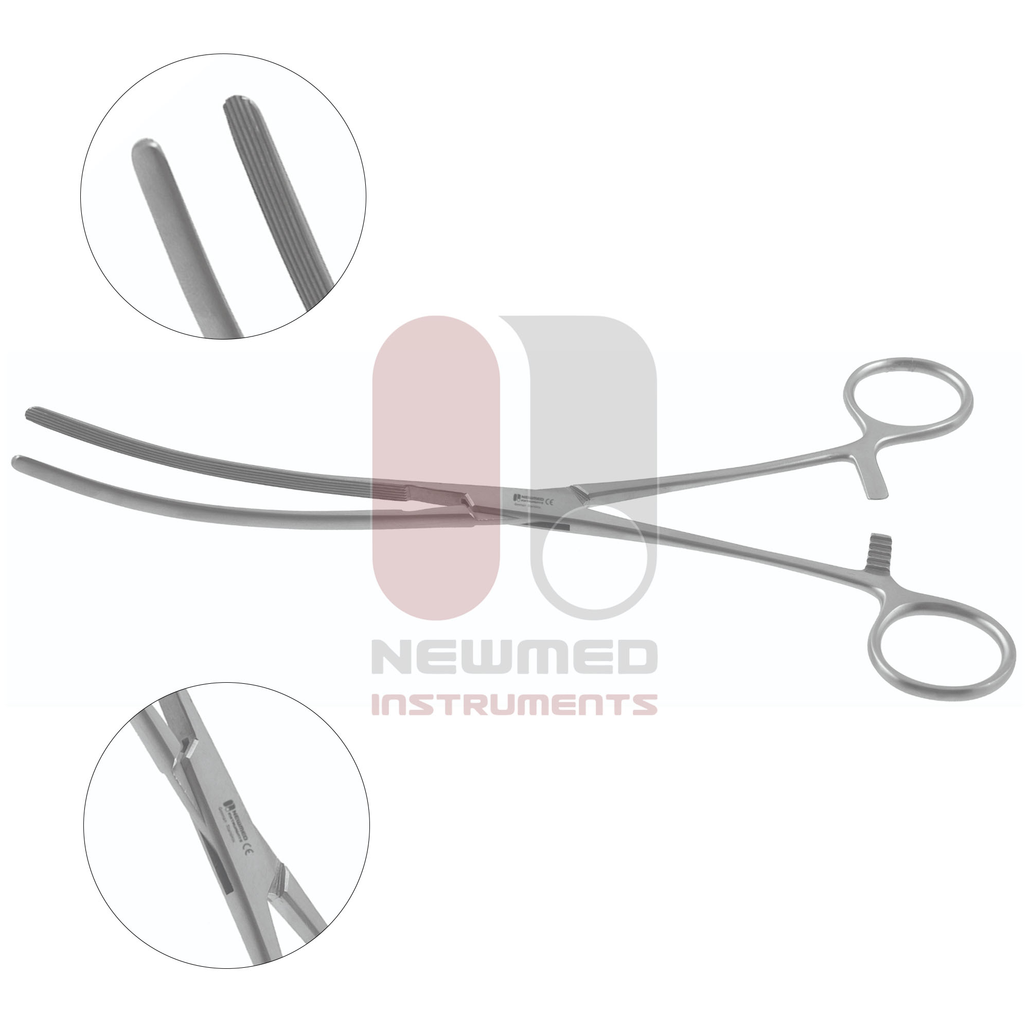 Kocher クランプ鉗子 - 縦方向鋸歯状 | New Med Instruments